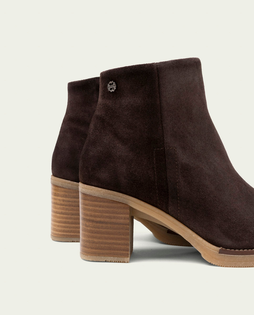 Tamara Moka Leather Heeled Ankle Boots
