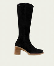 Tina Noir Leather Heeled Boots