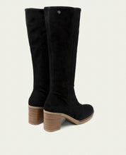 Tina Noir Leather Heeled Boots