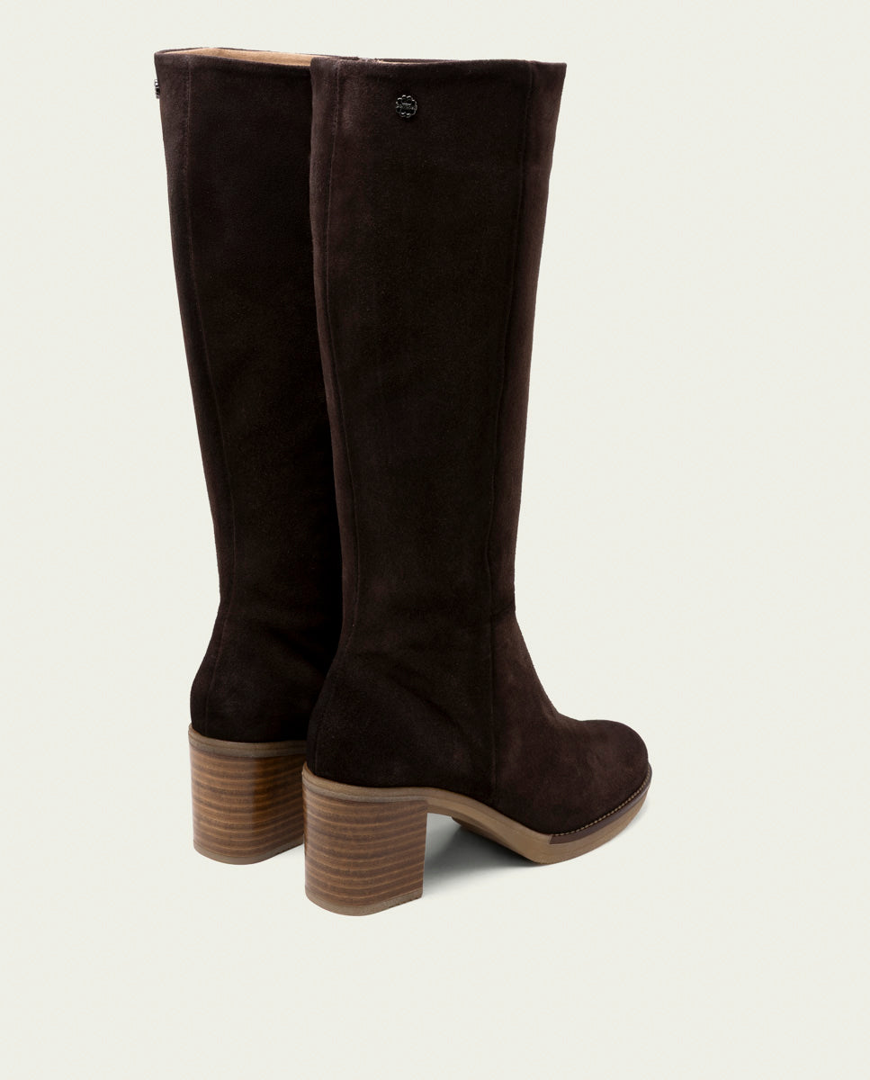 Tina Moka Leather Heeled Boots