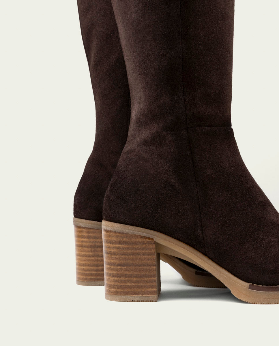 Tina Moka Leather Heeled Boots