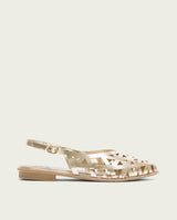 RINA GOLD FLAT BALLET SHOES