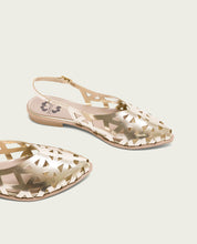 RINA GOLD FLAT BALLET SHOES