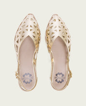 RINA GOLD FLAT BALLET SHOES