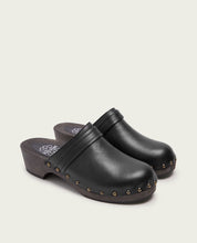 CLOGS EN CUIR POUR FEMME BRUNA NOIR