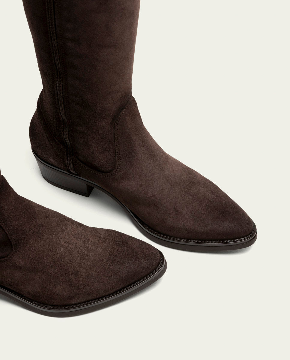 BOTTINES EN CUIR NOIR AVEC FERMETURE ÉCLAIR DELIA