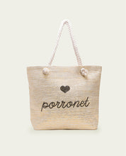 METALLIC RAFFIA BAG