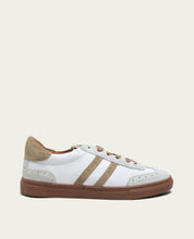 CHLOE WHITE AND BEIGE LEATHER SNEAKERS