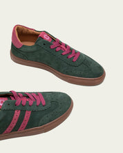 GREEN AND PINK SUEDE SPORT SNEAKERS BERLIN