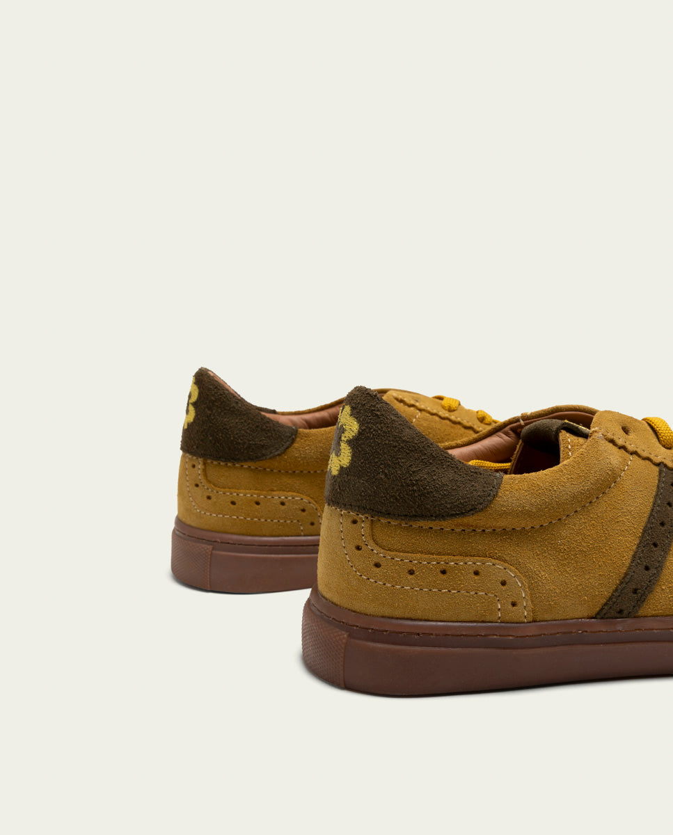 GREEN AND MUSTARD SUEDE SPORT SNEAKERS VIENA