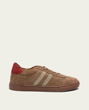 BASKETS SPORT DAIM TAUPE BEIGE ROUGE GRETA