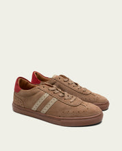 BASKETS SPORT DAIM TAUPE BEIGE ROUGE GRETA