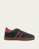 GRETA GREEN AND PINK SUEDE SNEAKERS