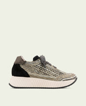 CHAUSSURES DE SPORT EN CUIR ET TISSU INÉS NOIR