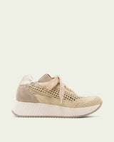 CHAUSSURES DE SPORT EN CUIR ET TISSU INÉS ARENA OR