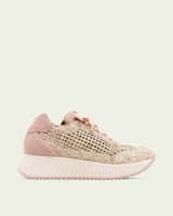 CHAUSSURES DE SPORT EN CUIR ET TISSU INÉS ROSÉ