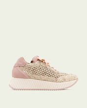 CHAUSSURES DE SPORT EN CUIR ET TISSU INÉS ROSE