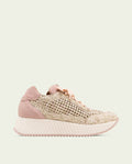 CHAUSSURES DE SPORT EN CUIR ET TISSU INÉS ROSE