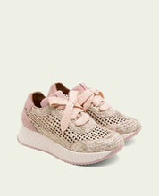 CHAUSSURES DE SPORT EN CUIR ET TISSU INÉS ROSÉ