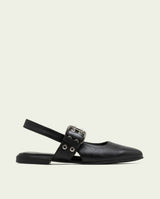 BALLERINES PLATES EN VELOURS VANESA NOIR