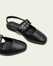 BALLERINES PLATES EN VELOURS VANESA NOIR
