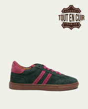 GREEN AND PINK SUEDE SPORT SNEAKERS BERLIN