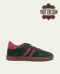 GREEN AND PINK SUEDE SPORT SNEAKERS BERLIN