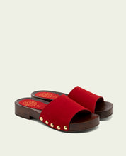 SANDALES EN CUIR À TALONS VALERIA ROUGE
