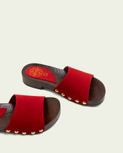 SANDALES EN CUIR À TALONS VALERIA ROUGE