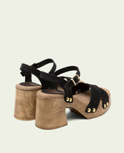 SANDALES À TALONS EN CUIR VANESA NOIR
